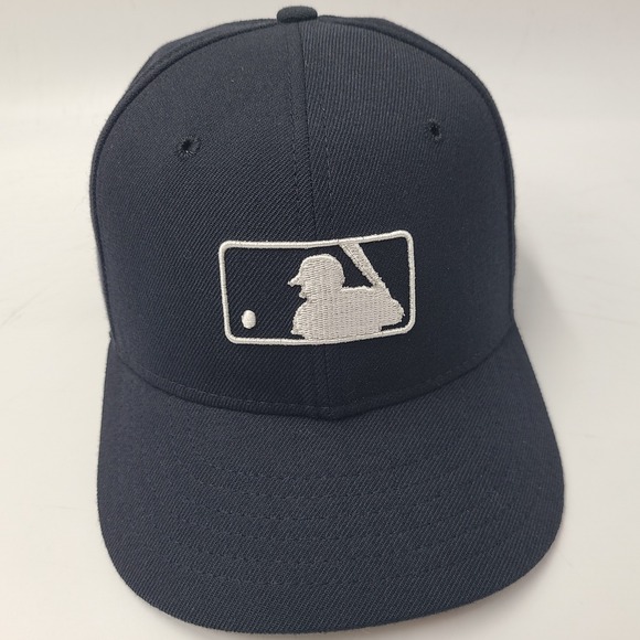 Vintage Umpire Hat Fitted 7 1/4 New Era 59Fifty MLB Batter Man Short Brim Wool